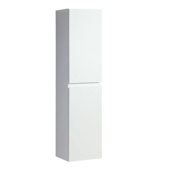 Mobile Alto da Bagno Laccato Bianco, per un Utente, 2 Cassetti