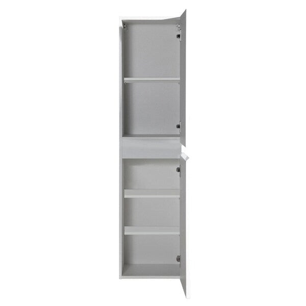 Mobile Alto da Bagno Laccato Bianco, per un Utente, 2 Cassetti
