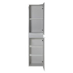 Mobile Alto da Bagno Laccato Bianco, per un Utente, 2 Cassetti