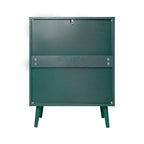 Comodino in Rattan a 3 Cassetti, Singolo, Blu/Verde/Naturale/Noce/Nero