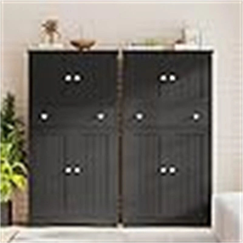 Armadietto da terra con finitura in legno nero, 2 ante e 1 cassetto, unità singola, 59,9 cm P x 30 cm L x 128 cm A