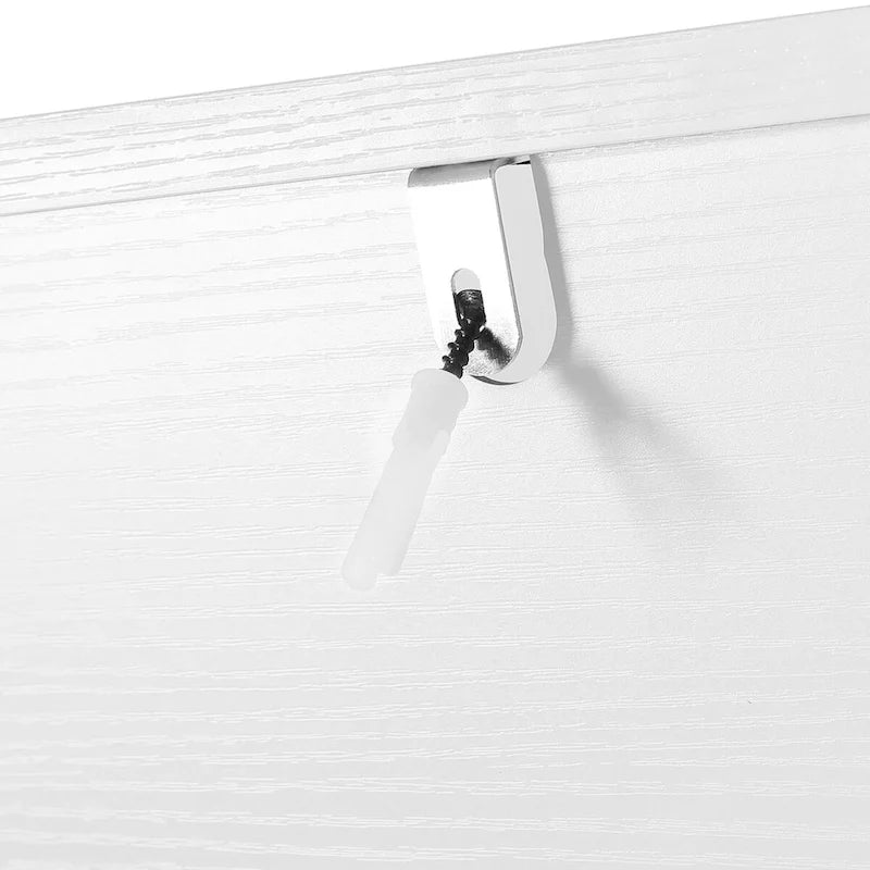 Armadio alto/credenza a colonna marrone/bianco con ante e ripiani, 147 cm, autoportante, per 1 persona