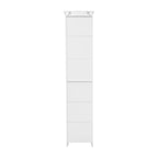 Mobiletto a torre in lino alto, bianco/grigio, autoportante, per 1 persona
