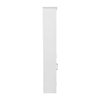 Mobiletto a torre in lino alto, bianco/grigio, autoportante, per 1 persona