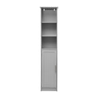 Mobiletto a torre in lino alto, bianco/grigio, autoportante, per 1 persona