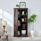 Credenza alta Espresso/Gray Barn Door, anta singola