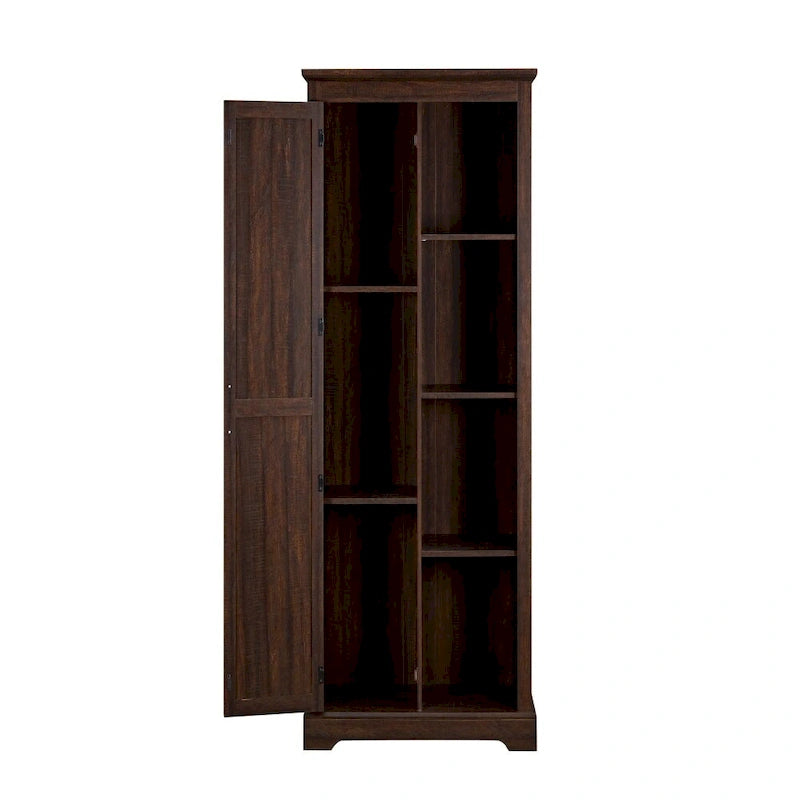Credenza alta Espresso/Gray Barn Door, anta singola