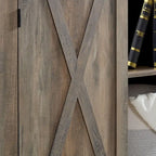Credenza alta Espresso/Gray Barn Door, anta singola
