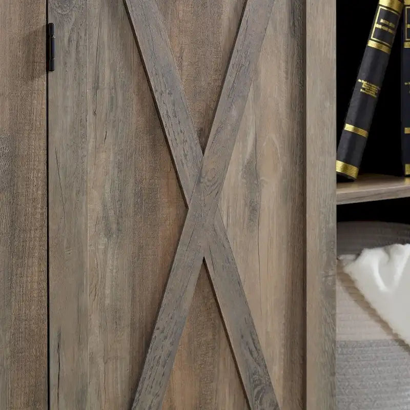 Credenza alta Espresso/Gray Barn Door, anta singola