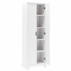 Armadietto a 2 ante con ripiani regolabili, colore bianco/nero/marrone, singolo