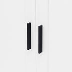 Armadietto a 2 ante con ripiani regolabili, colore bianco/nero/marrone, singolo