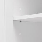 Armadietto a 2 ante con ripiani regolabili, colore bianco/nero/marrone, singolo