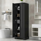 Armadietto a 2 ante con ripiani regolabili, colore bianco/nero/marrone, singolo