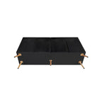 Credenza da 4 ante intagliata 3D con arco nero e ripiano regolabile, per 1 persona