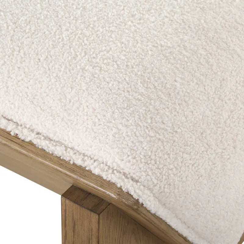 Panca Uttermost in tessuto color avorio a zeppa - 17 A X 59 L X 19 P