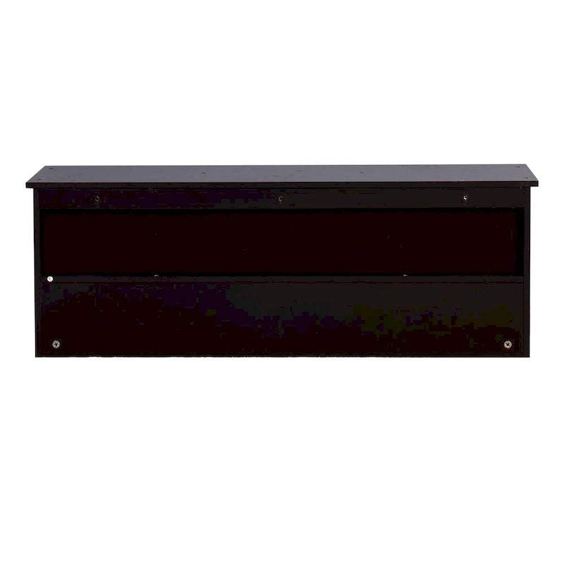 Appendiabiti da Parete Espresso con 8 Ganci, Scaffale Contenitore in Legno, 4 Persone